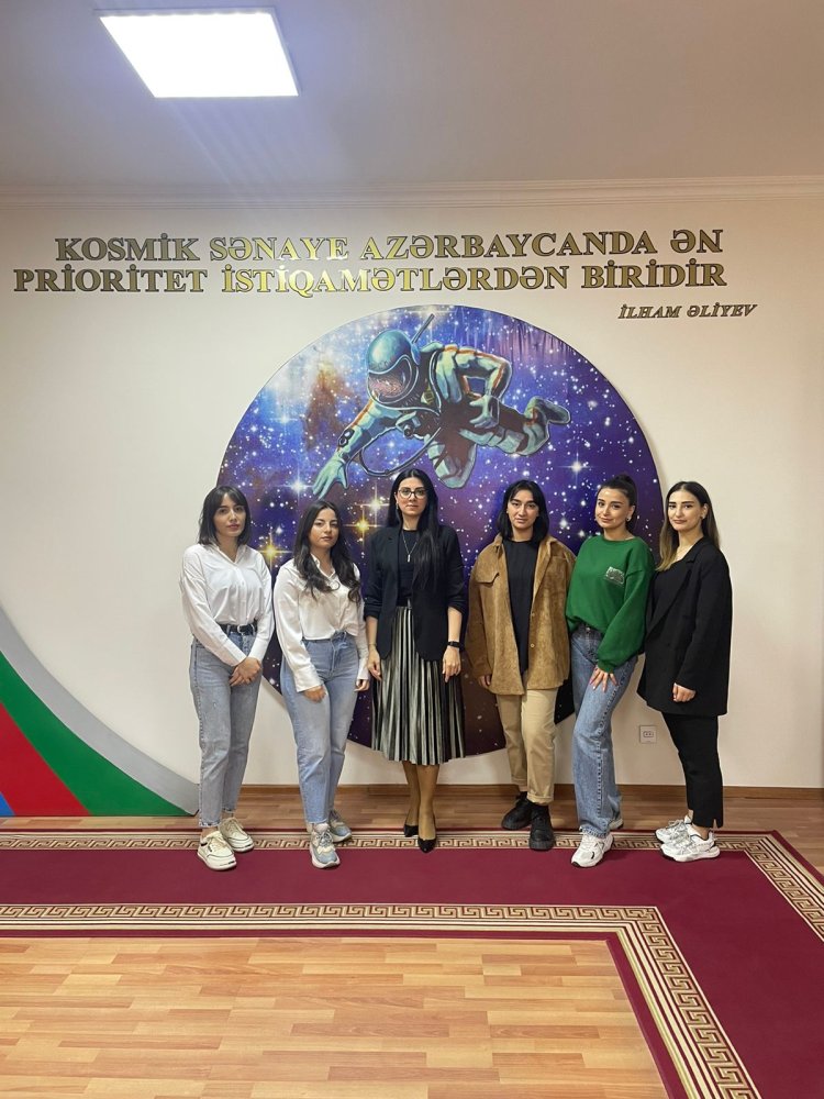 AzMIU-nun "Ekologiya muhendisliyi" ixtisasi uzre tehsil alan telebeleri Milli Aerokosmik Agentlikde